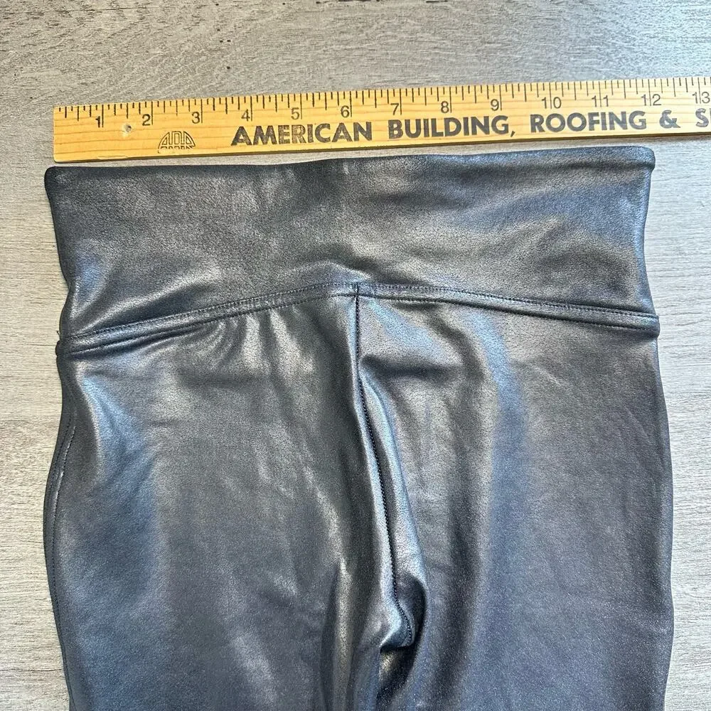 Spanx Faux Leather Leggings Black XS Concert Grunge